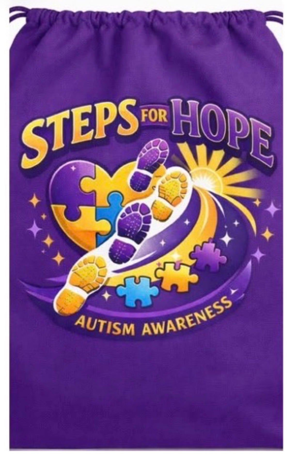 Steps For Hope Drawstring Backpacks