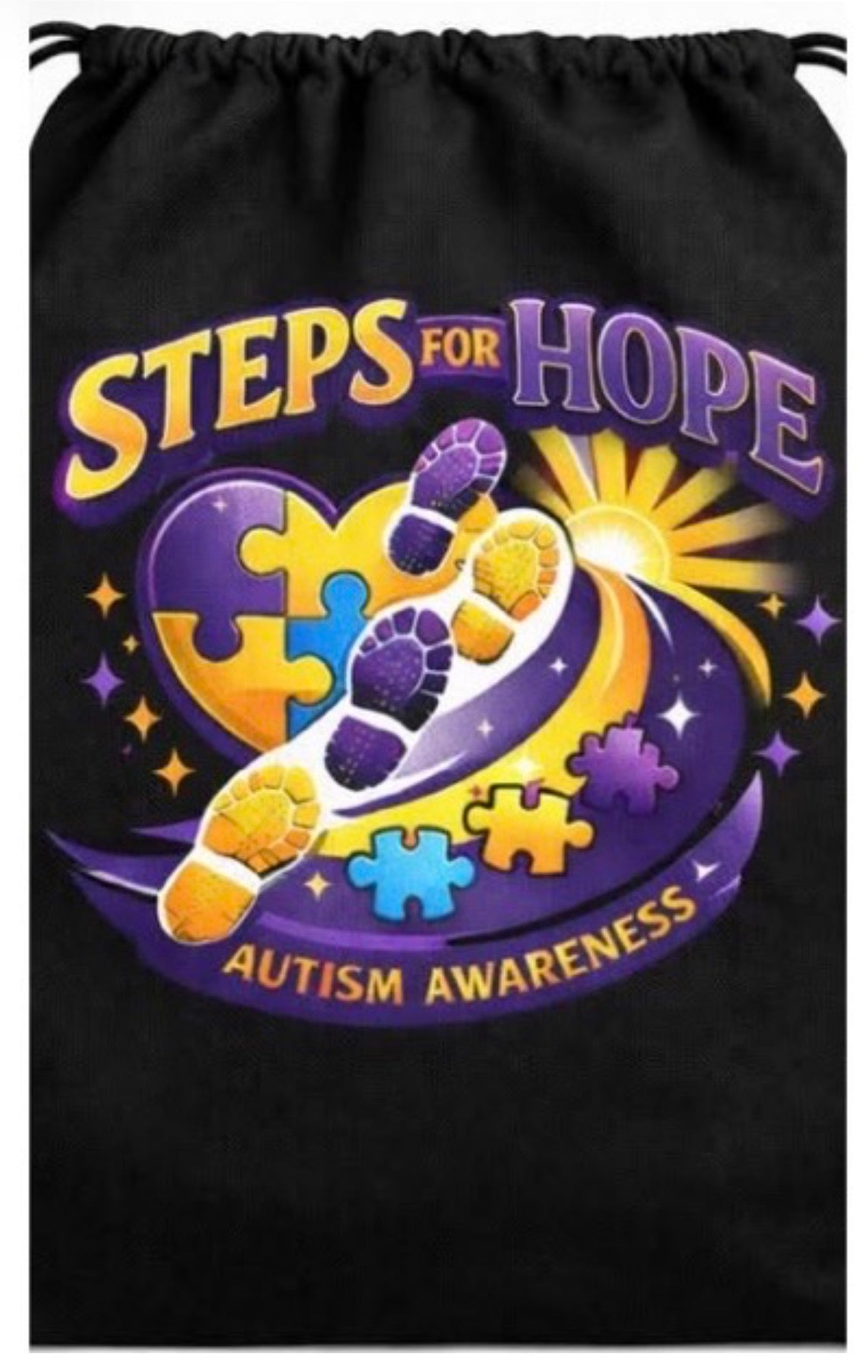 Steps For Hope Drawstring Backpacks